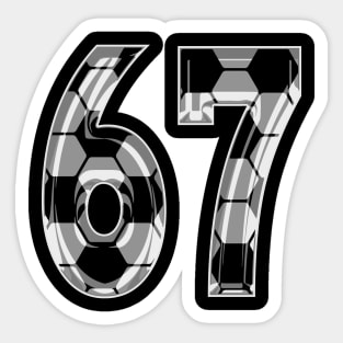 Soccer Number 67 Soccer Jersey #67 Soccer Mom Player Fan Sticker